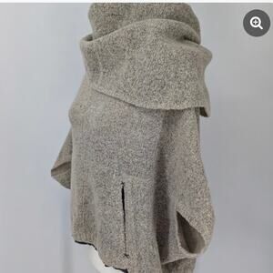 Anthropologie Sparrow Cowl Neck Wool Poncho Sweater, Like New! Size M